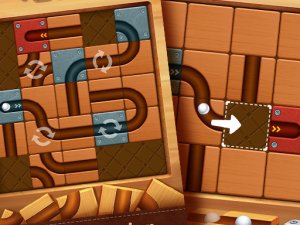 Roll the Ball: Wooden Slide Puzzle Maze Online Game